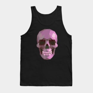 Pink Low Poly Skull Tank Top